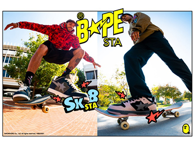 破格出道，全新BAPE® SK8 STA玩转都市风格