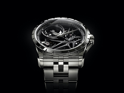 罗杰杜彼Roger Dubuis 王者系列星际镂空钛合金链带腕表  轻盈之感  桀骜之力