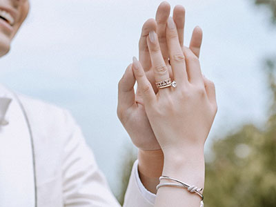 李铢衔James与马嘉莹佩戴蒂芙尼珠宝举行婚礼