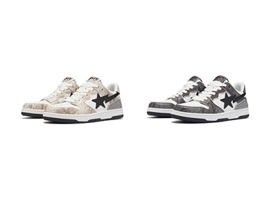 BAPE® SK8 STA以蛇纹肌理华美蜕变 演绎优雅异域格调