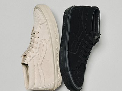  Vans 与 NEIGHBORHOOD 再度合作 发布 Sk8-Mid 83 DX 联名鞋款  以黑色和桦树白两款配色呈现