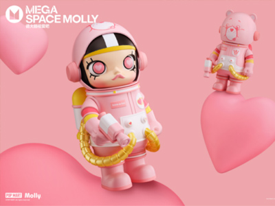 守护爱 传递美好 泡泡玛特MEGA SPACE MOLLY多爱熊梦幻来袭