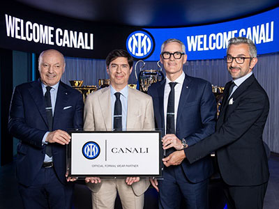 书写卓越传奇，CANALI 成为国际米兰足球俱乐部官方正装合作伙伴， 开启为期三个赛季的合作