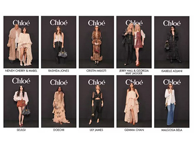 群星出席Chloé2025冬季系列时装秀