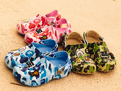 Crocs卡骆驰首次携手日本潮流品牌BAPE®，推出全新联名系列鞋款
