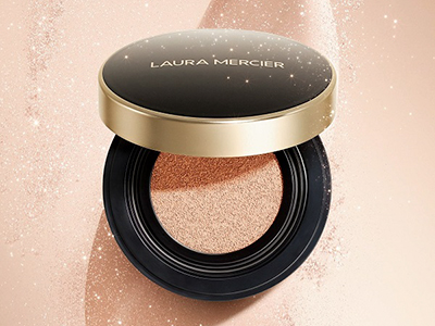 重磅回归 Laura Mercier 罗拉玛希无瑕润泽气垫粉底液 0粉1高遮 钻光奶油肌
