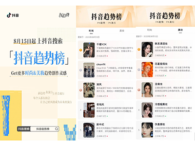 抖音趋势榜上线，和TA们一起解锁「有效变美」进化论