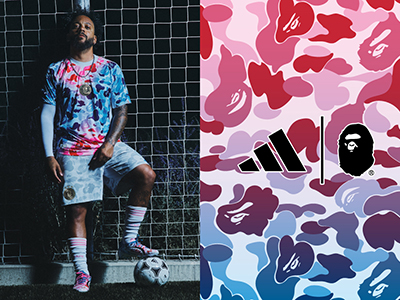 点燃街头与绿茵激情 BAPE®携手adidas共创全新足球系列