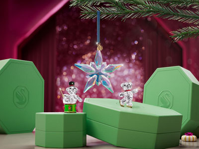 施华洛世奇2025圣诞主题家居摆件系列闪耀登场