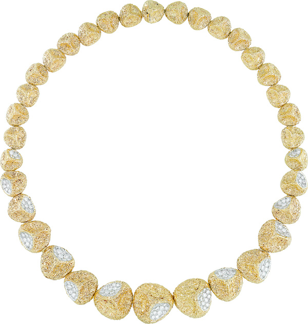 Eucalyptus seeds项链，1966年 黄K金，铂金，钻石 Van Cleef & Arpels Collection.jpg