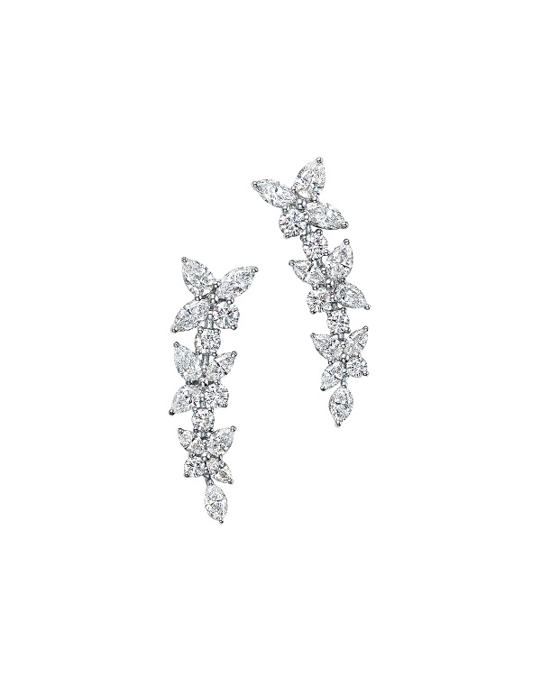 Tiffany & Co. 蒂芙尼Victoria®系列铂金镶钻花簇耳坠.jpg