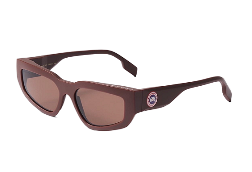 Canada Goose加拿大鹅 女士Faroe Sunglasses_Matte Burgundy&Light Brown.png